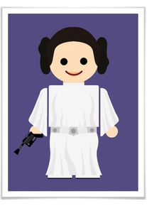 Wall-Art Poster »Playmobil Prinzessin Leia Spielzeug« (1 St.), Poster, Wandbild, Bild, Wandposter bunt, Größe B/H/T: 50 cm x 40 cm x 0,1 cm B/H/T:...
