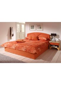 Westfalia Schlafkomfort Polsterbett inkl. Bettkasten bei Ausführung mit Matratze in orange, Größe Liegefläche B/L/H: 100 cm x 200 cm x 45,00
