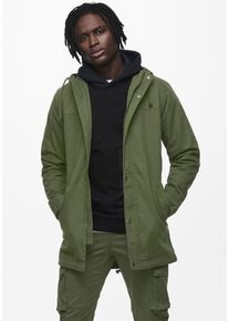 Only & Sons Only & Sons Parka »Alex Spring Parka«, Mit Kapuze grün, Größe XS (44), Klassische Parkajacke