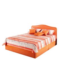 Westfalia Schlafkomfort Polsterbett mit Bettkasten in orange, Größe B/L/H: 132 cm x 212 cm x 34 cm