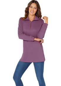 Damska Dlhá mikina s ležatým golierom fialová veľkosť 56