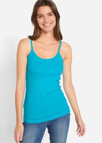 Top con spalline sottili in puro cotone (pacco da 3), Giallo, Taglia 42/44 (S), bonprix