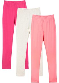 bonprix Legginsy dziewczęce (3 pary) r&oacute;żowy 176/182