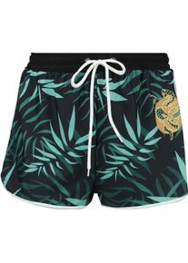 Red by EMP Swim Shorts With Palm Trees Bikini-Slip schwarz/grün