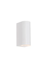 Qazqa Modern kültéri fali lámpa fehér műanyag ovális 2 fényes - Baleno