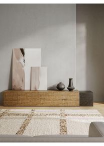 benuta Finest Tapis de laine Giorgio Crème/Beige 160x230 cm - Tapis en fibres naturelles