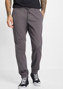 Loose fit chino stretch instapbroek straight - grijs - maat 46 - met katoen - bonprix