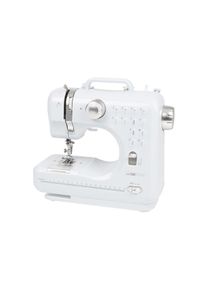 Clatronic NM 3795 Nähmaschine, 12-fach Stichauswahl, 2 Geschwindigkeitsstufen, weiß/silber (263990)