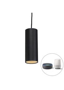 Qazqa Smart hanglamp zwart incl. WiFi GU10 - Tubo