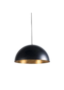 Qazqa Smart industriële hanglamp zwart met goud 50 cm incl. Wifi G125 - Magna Eco