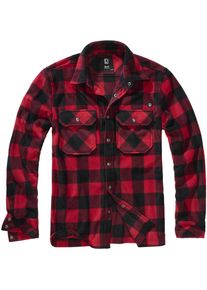 Brandit Fleece Shirt Jeff Hemd schwarz/rot