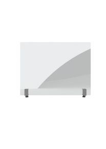 MAGNETOPLAN Pared higiénica acrílica, H x P 600 x 70 mm, anchura 800 mm, con 2 soportes