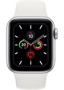 Apple Watch Series 5 (2019) | 40 mm | Aluminium | GPS + Cellular | zilver | Sportbandje wit