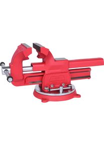 KS Tools Parallelbankschroef met draaiplateau, beklengte = 120 mm, met pijpklembekken