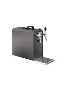 ich-zapfe Ensemble complet sous le comptoir - Tireuse a biere, Machine a biere, Pompe à bière, Distributeur biere, Appareil a biere - refroidisseur à sec STREAM 50K avec pompe, 2 robinets, 55 l/h, BLACK EDITION