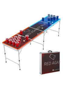 Juskys Beer Pong asztal Red vs. Blue LED-del