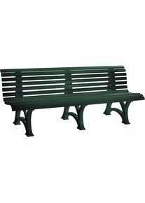 Parkbank van kunststof, met 13 planken, breedte 2000 mm, mosgroen