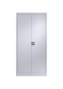 Stahlschrank mit Flügeltüren, 4 Fachböden, T 420 mm, weißaluminium, ab 2 Stk Mauser