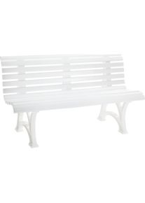 Parkbank van kunststof, met 13 planken, breedte 1500 mm, wit