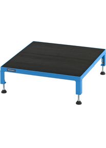 eurokraft pro Werkplatform, in hoogte verstelbaar 165 - 230 mm, met geprofileerde rubberen plaat, platform l x b = 610 x 610 mm, lichtblauw