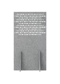 eurokraft basic Akoestische scheidingswand, gemaakt van PET-vilt, met voeten, h x b = 1800 x 1000 mm, lichtgrijs, vanaf 10 stuks