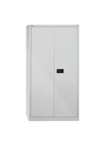 Bisley Armario de puertas batientes UNIVERSAL, H x A x P 1806 x 914 x 400 mm, 3 baldas, 4 pisos de archivadores, gris luminoso