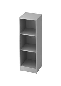 Estantería de oficina, 2 baldas, anchura 406 mm, gris luminoso