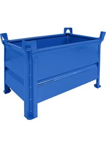Vollwand-Stapelbeh&auml;lter, BxL 500 x 800 mm, Traglast 2000 kg, blau, ab 10 Stk Heson