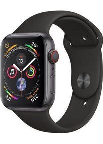 Apple Watch Series 4 (2018) | 44 mm | Aluminium | GPS + Cellular | grijs | Sportbandje zwart