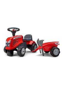 Falk Ride-on tractor with trailer rake and shovel Baby Massey Ferguson