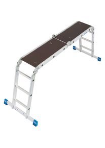 Krause Universele scharnierladder STABILO, te gebruiken als aanleg-, staladder en werkplatform, 4 x 3 sporten