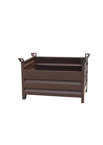 Eichinger Plaatstalen stapelbak, l x b x h = 1000 x 800 x 750 mm, chocoladebruin