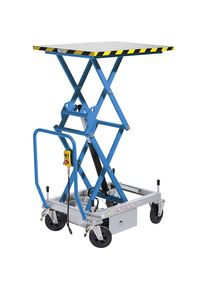 eurokraft pro Dubbele schaar-heftafelwagen, aandrijving elektrisch hydraulisch 230 V, hefvermogen 500 kg