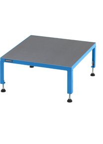 eurokraft pro Werkplatform, in hoogte verstelbaar 255 - 320 mm, plaatmateriaal met antislip oppervlak, platform l x b = 610 x 610 mm, lichtblauw