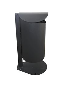 Afvalbak voor buiten met paal, inhoud 40 l, h x Ø = 1450 x 365 mm, antraciet