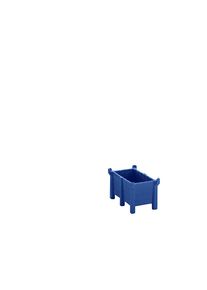 Transport- en stapelbak van polyethyleen, stapellast 2500 kg, l x b = 800 x 500 mm, blauw