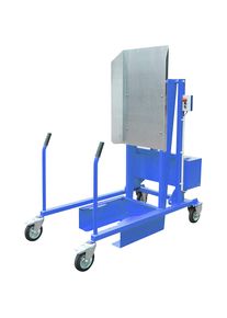 eurokraft pro Estación de volteo de contenedores de basura, electrohidráulica, 12 V, azul luminoso