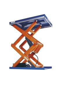 Edmolift Compacte heftafel, hefvermogen 2000 kg, dubbele schaar, platform l x b = 1300 x 800 mm, nuttige heffing 1600 mm