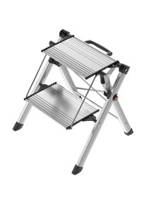 Hailo Aluminium inklapbare trap MK80 ComfortLine, platformhoogte 440 mm, met 2 treden