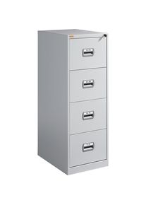 eurokraft basic Hangmappenkast, 1 rij, 4 laden, lichtgrijs, vanaf 3 st.