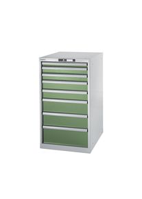 Werkbank-Baukastensystem, Unterbauschrank, Höhe 1000 mm, 8 Schubladen, resedagrün LISTA