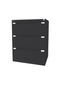 Hängeregistraturschrank, 2-bahnig, 3 Schübe, DIN A4, anthrazitgrau Bisley