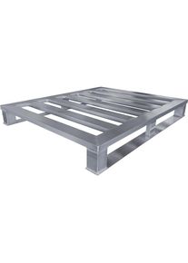 ratioform Palet plano de aluminio, con 2 listones de deslizamiento, L x A 1200 x 1000 mm