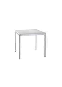 LENA - Bureau, diepte 800 mm, breedte 800 mm, lichtgrijs