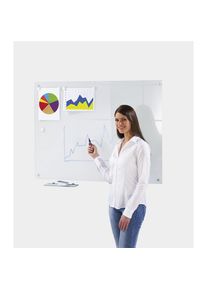 Glas-Whiteboard, Komplettset, Glasoberfläche, weiß, BxH 600 x 450 mm SMIT VISUAL