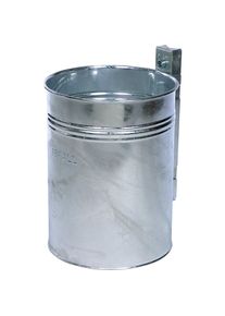 Afvalbak voor buiten, inhoud 35 l, h x Ø = 430 x 330 mm, thermisch verzinkt