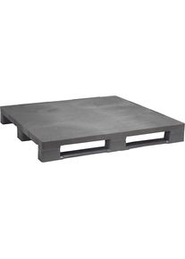 ratioform Palet de plástico con listones de deslizamiento, L x A 1200 x 1000 mm, con refuerzo de acero, gris