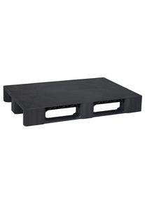 ratioform Palet de plástico con listones de deslizamiento, L x A 1200 x 800 mm, con refuerzo de acero, antracita