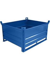 Stapelbeh&auml;lter mit Kufen, LxB 1000 x 800 mm, Traglast 1000 kg, blau, ab 10 Stk Heson
