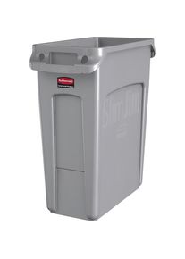 Rubbermaid Afvalemmer SLIM JIM , volume 60 l, met ventilatiekanalen, grijs, vanaf 10 stuks